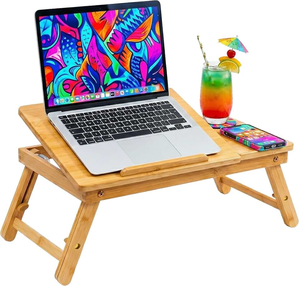 Relaxdays Laptop-Ständer, für 11,6-17,3 Zoll, Natur