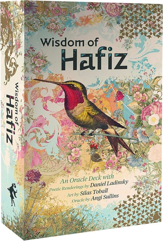 Wisdom of Hafiz Oracle: 45 Gold Gilt-Edged Cards with Matte Finish, Ancient Persian-Inspired Artwork, Poetry by Daniel Ladinksy, 104-Page Full-Color Guidebook, Inspirational Messages