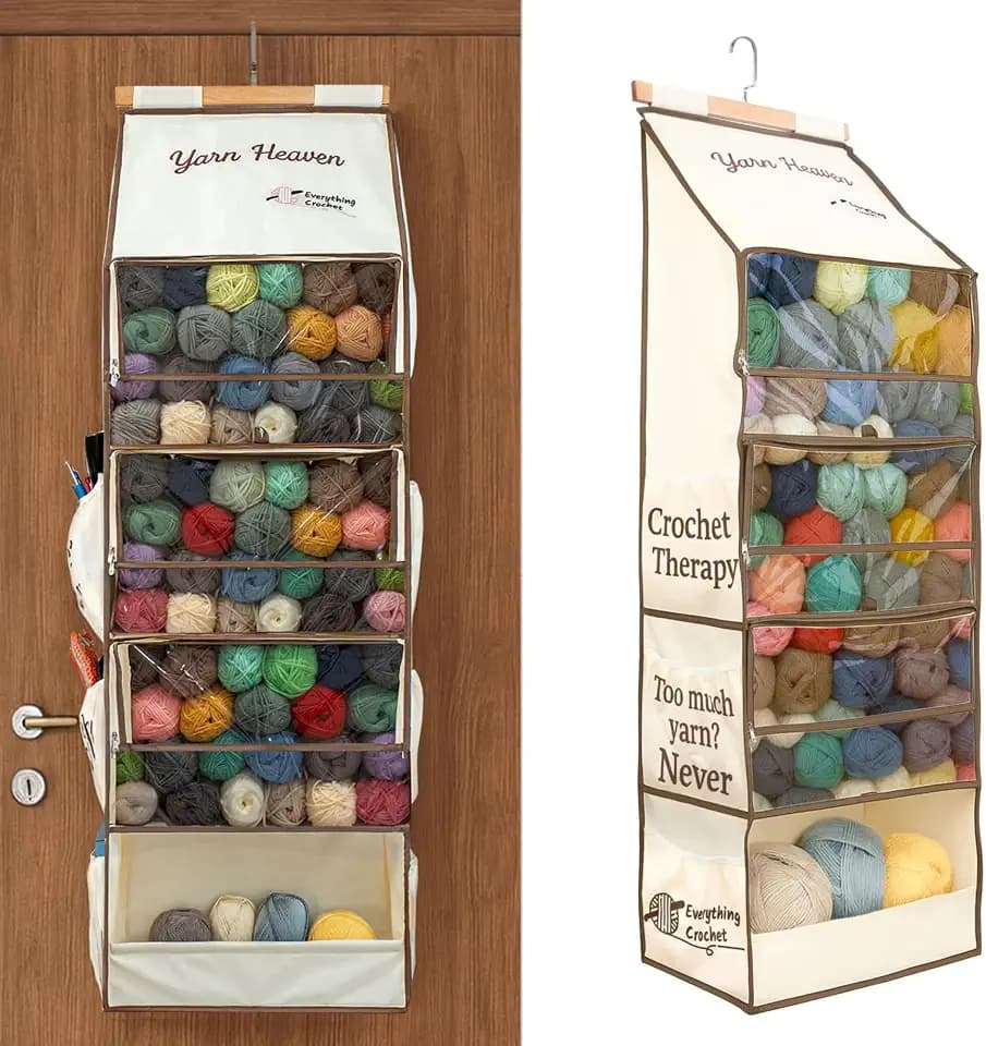 Everything Crochet Yarn Heaven Storage Bag, 200+ Skein Holder & Organizer