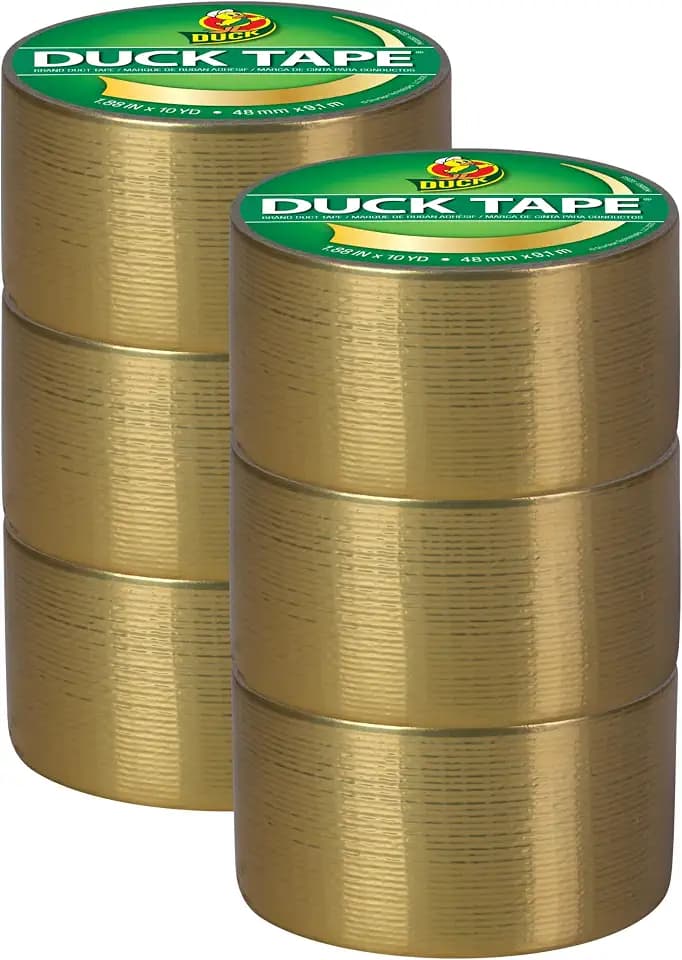Duck Tape Brand Color Duct Tape, 1.88 in x 10 Yds, Metallic Gold Craft Pack