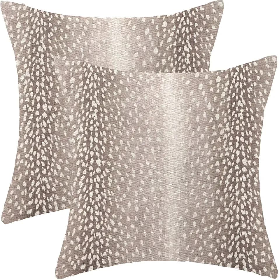 Leopard Print Pillow Covers 18x18 Inch Set of 2, Cheetah Print Decorative Throw Pillowcase Decorative Polka Dot Modern Outdoor Cushion Cover for Sofa Couch Living Room Bed Decor