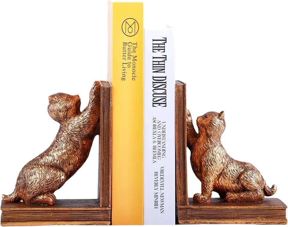 Book Ends for Shelves to Hold Books Heavy Duty,Decorative Bookend