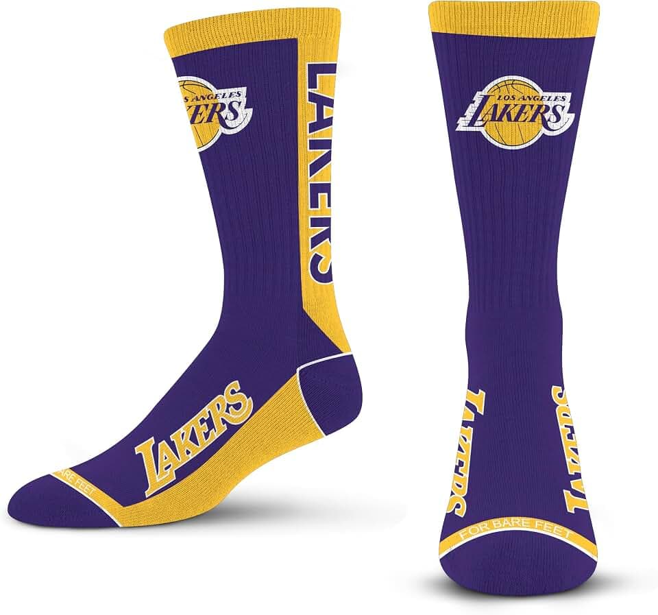 For Bare Feet NBA mens Nba Mvp Crew Sock Medium