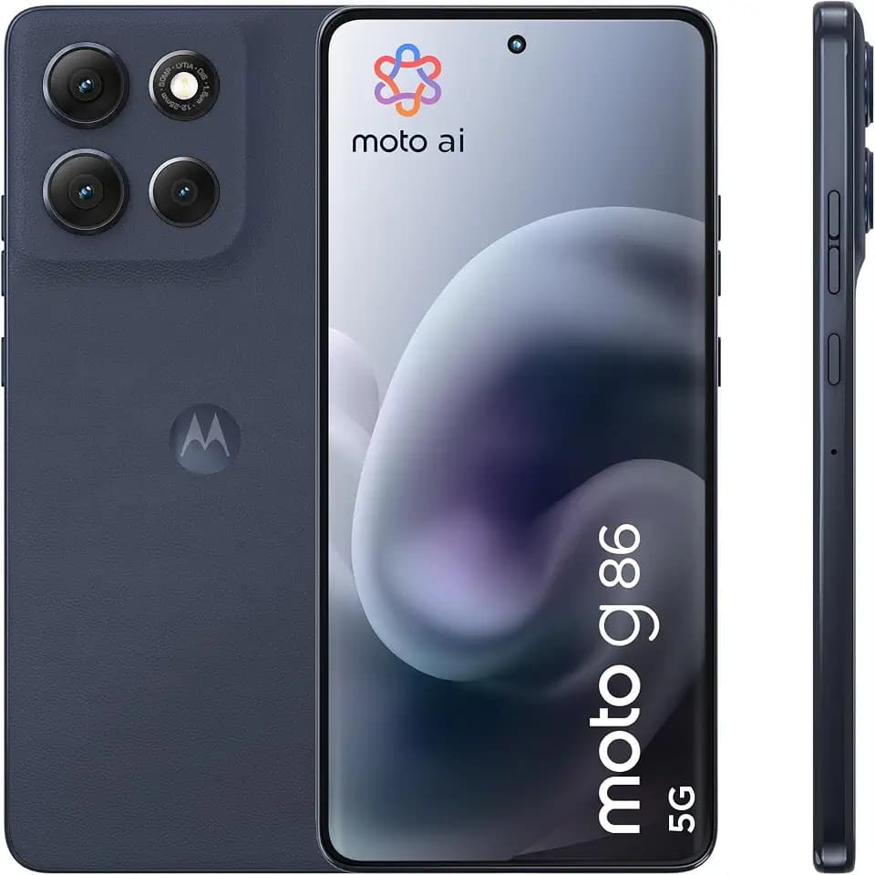 Motorola Moto g86 5G Smartphone (6,67“-Super-HD-Display, 50-MP-Kamera mit Moto-AI, 8/256 GB, 5100 mAh, Android 15) Pantone Spellbound, inkl. Schutzcover
