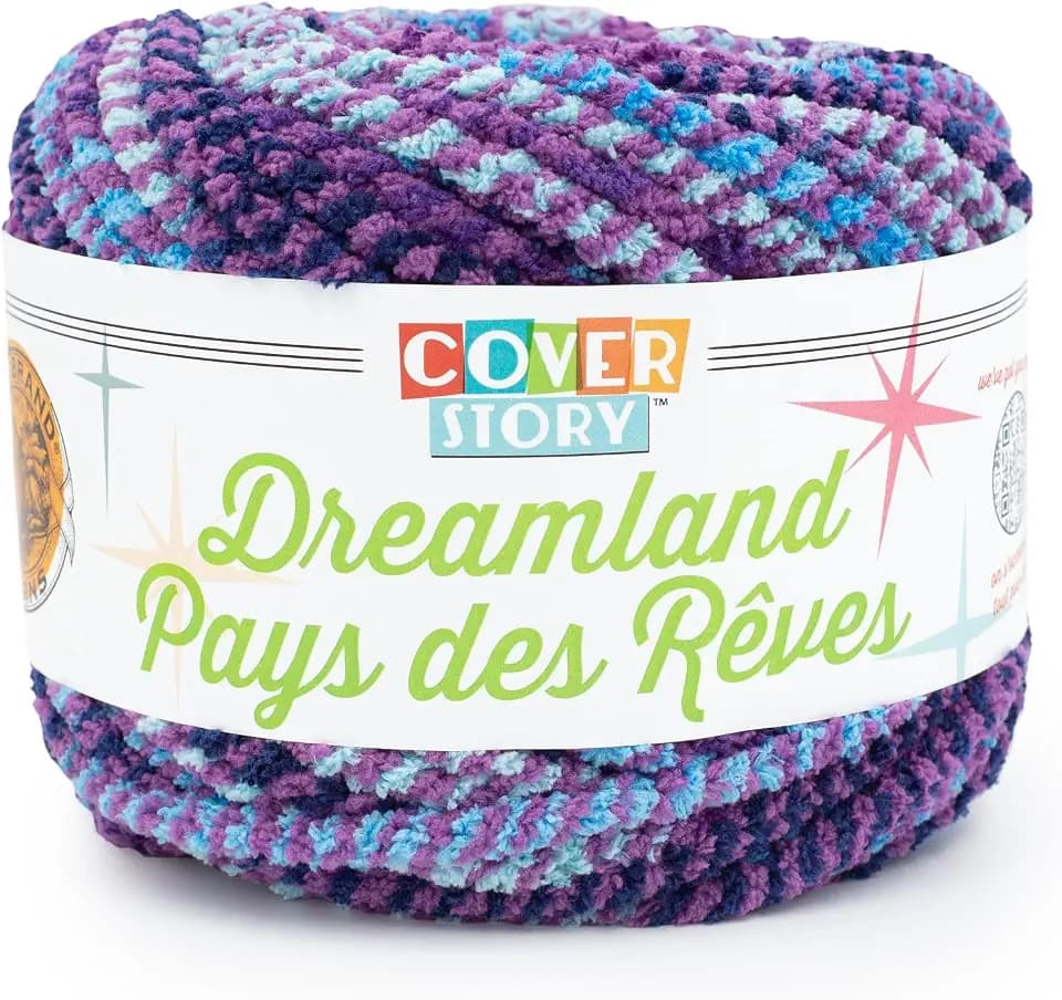 Lion Brand Yarn Cover Story Dreamland, Blanket Yarn, Purple Mountains, 1 Pack