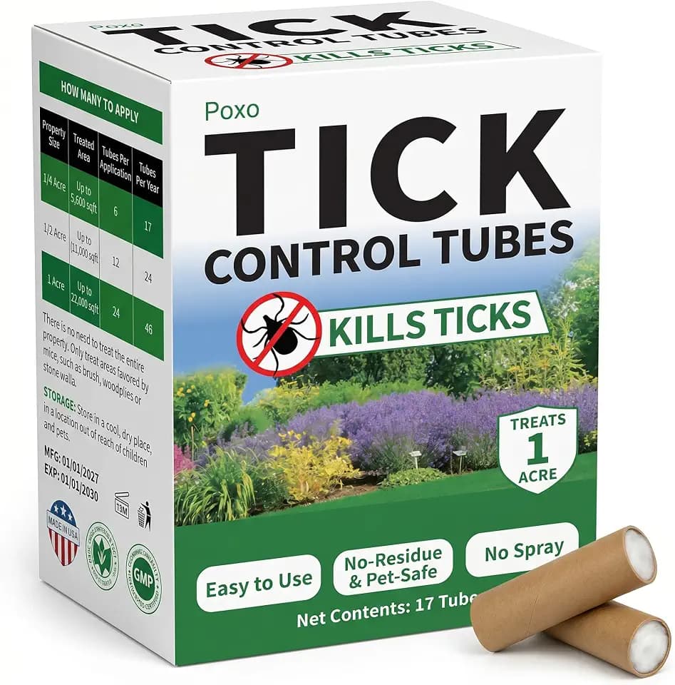 Tick Control Tubes for Yards – 17 Tubes | for Brush, Woodpiles & Yard Edges | Eco-Friendly & Pet-Safe