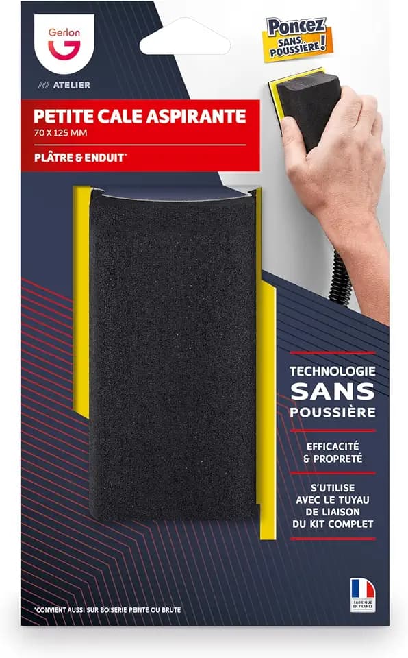 Gerlon Schleifklotz ohne Staub, sehr fein, 240+, 70x125 mm, für Winkelschleifmaschine