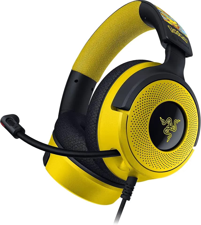 Razer Kraken V4 X Pokémon Edition - Kabelgebundenes USB-Gaming-Headset - Triforce 40mm-Treiber - ausziehbares Nierenmikrofon - Surround Sound - Chroma RGB - PC & Konsole über USB-C | Pokémon Kanto