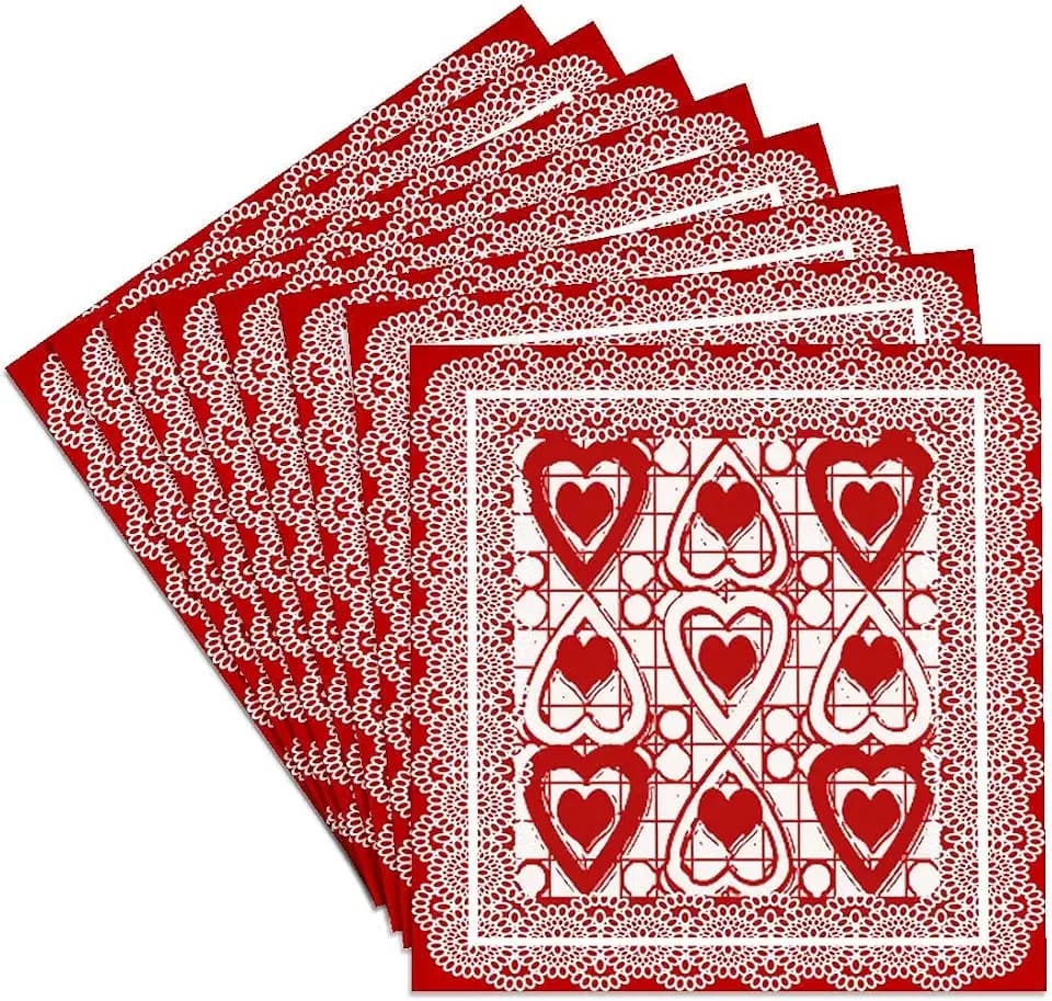 3dRose Susan Brown Designs Holiday Valentines Day - Valentine Hearts Design - Set of 8 Ceramic Tile Coasters (CST_14963_4)