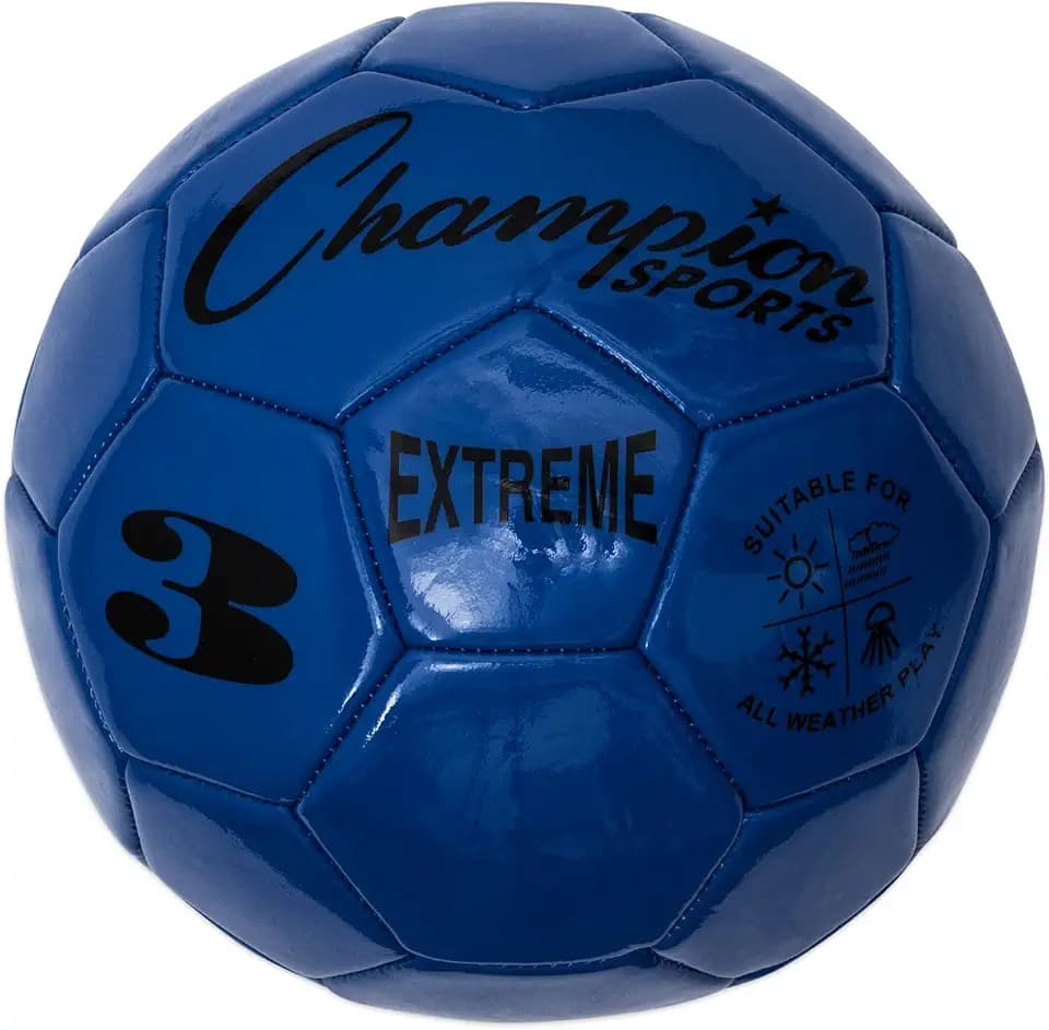 Champion Sports Extreme Series Soccer Ball – Sizes 3, 4, 5, Soft Touch, All Weather, High Air Retention, Youth & Adult League Balls for Training, Games, Outdoor & Indoor Play, Multiple Colors
