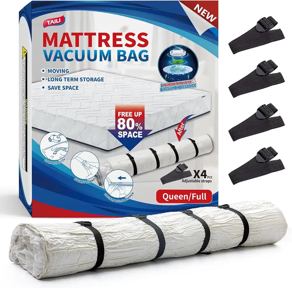 TAILI Mattress Vacuum Bag,Full/Queen Mattress Storage Bag for Memory Foam