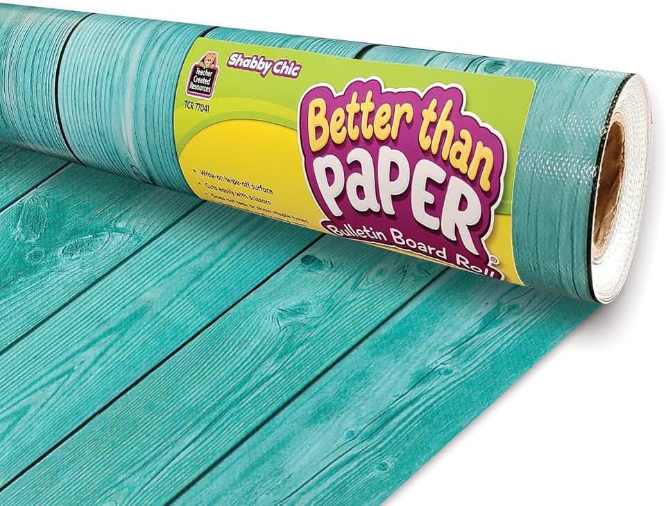 Teacher Created Resources Shabby Chic Wood Better Than Paper Bulletin Board Roll (TCR77041)