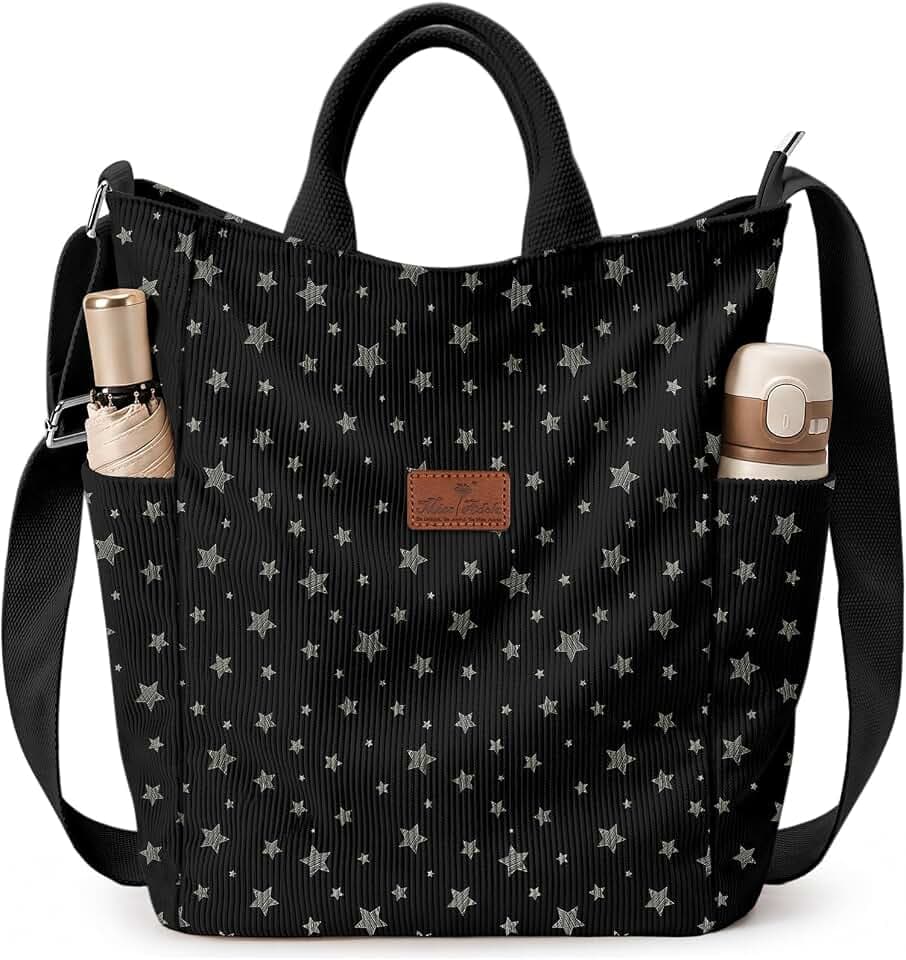 Miss Adola Large Vertical Corduroy Crossbody Tote Bag