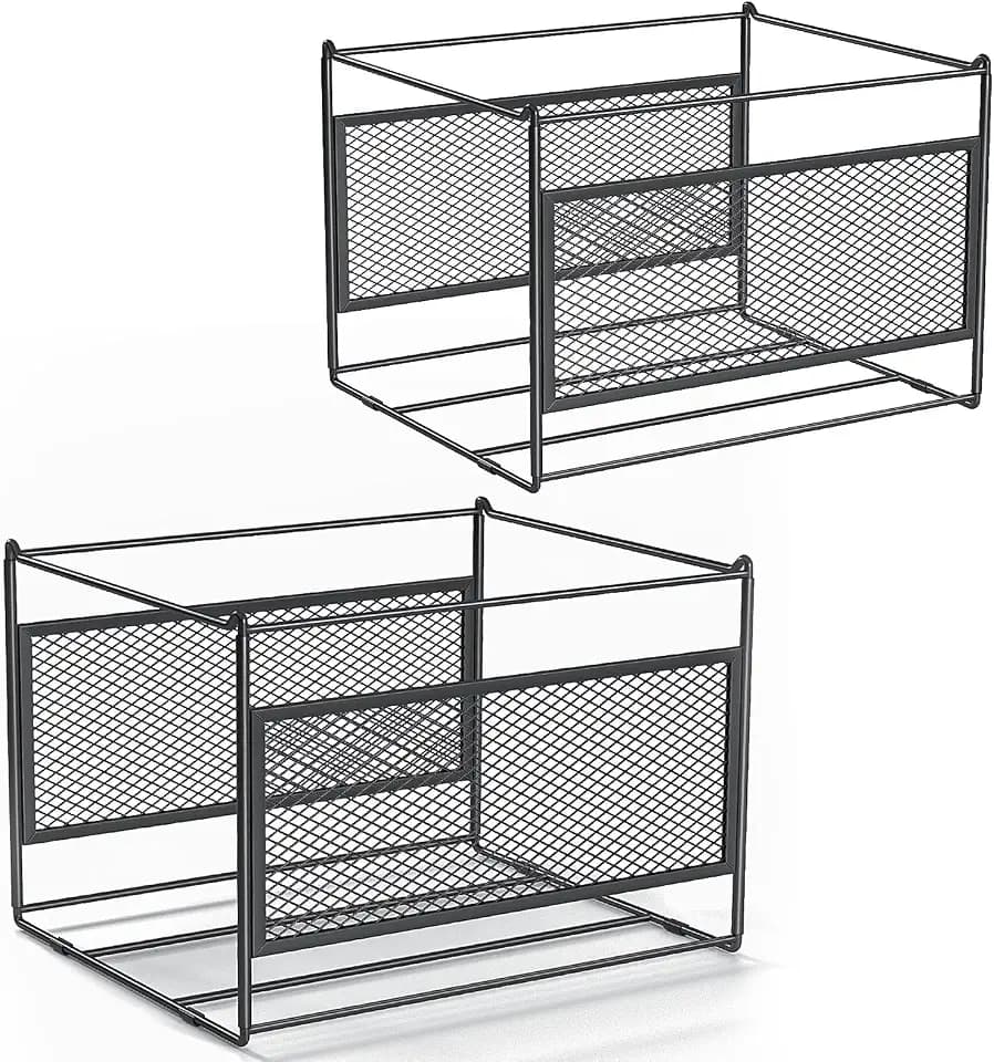 2 Pack Hanging File Folder Frame Letter/Legal Size,Hanging Files Holder Rack for Desk Organizer,Hanging Folder Rails,Only Fit Filing Cabinet Drawers over 10" in Height,15.2" Lx12.4 Wx10 H