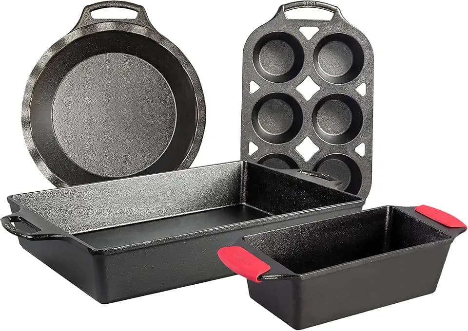 Lodge Cast Iron Baker's Favorite 6-Piece Set, Made in the USA