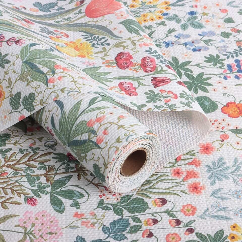 Floral Shelf Drawer Liners, 12IN x 20FT Non Adhesive and Strong Non-Slip