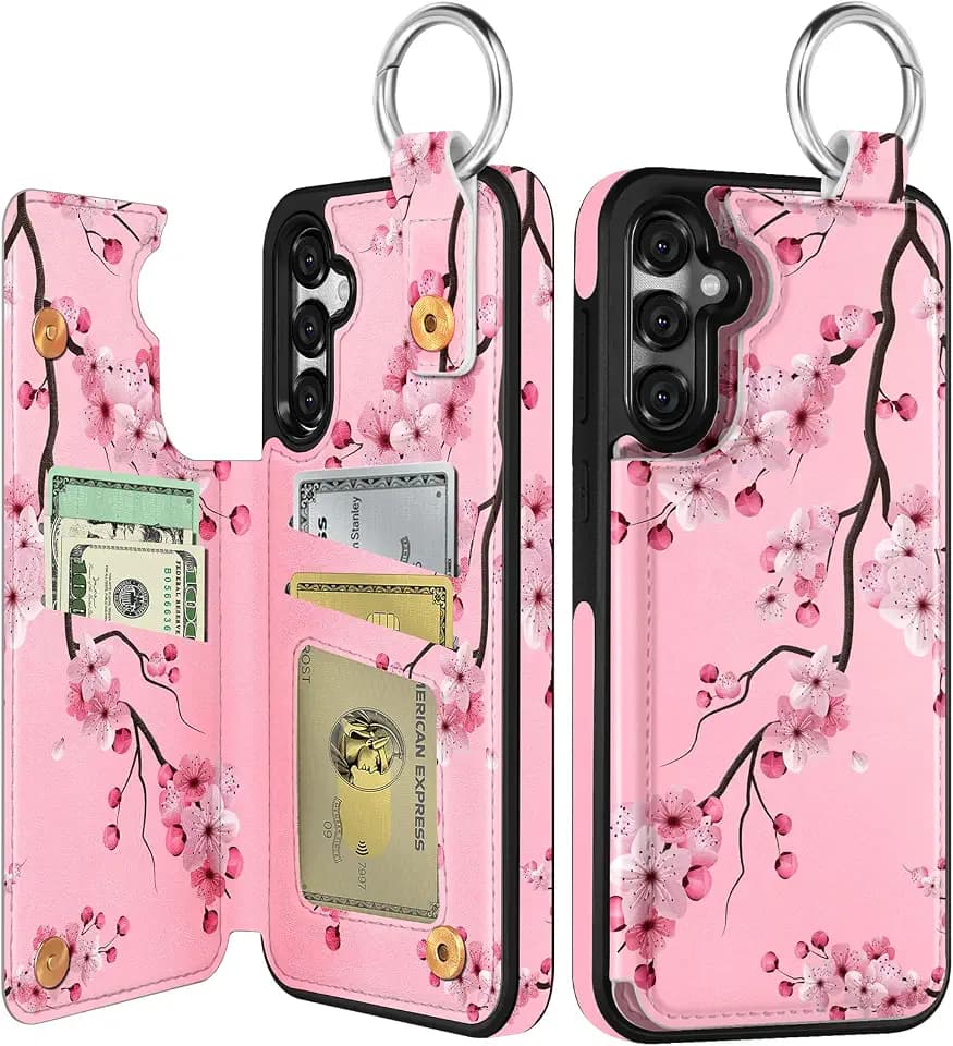Shorogyt for Samsung Galaxy S24/S25 Plus Wallet Case, Floral