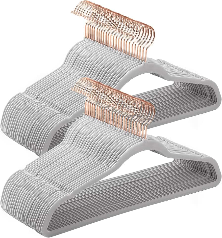 SONGMICS Velvet Hangers, Non-Slip, 50-Pack