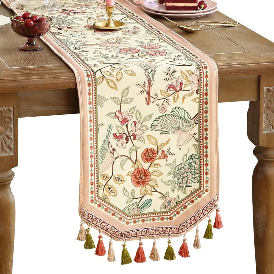 Patdrea Designer Vintage French Velvet Table Runner,12"X63"-Cullom