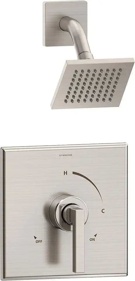 Symmons 3601-STN-SH4-1.5-TRM Duro Single Handle 1-Spray Shower Trim in Satin Nickel - 1.5 GPM (Valve Not Included)