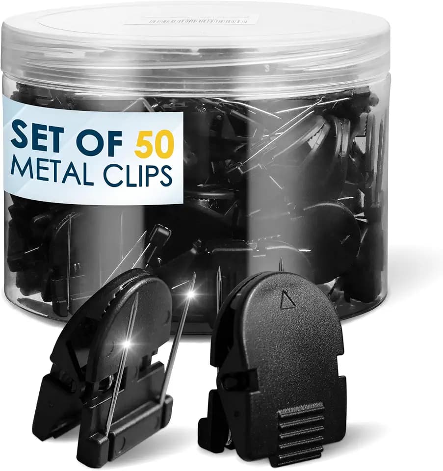Cubicle Clips for Fabric Walls Panels for Notes, Photos (Pack of 50)