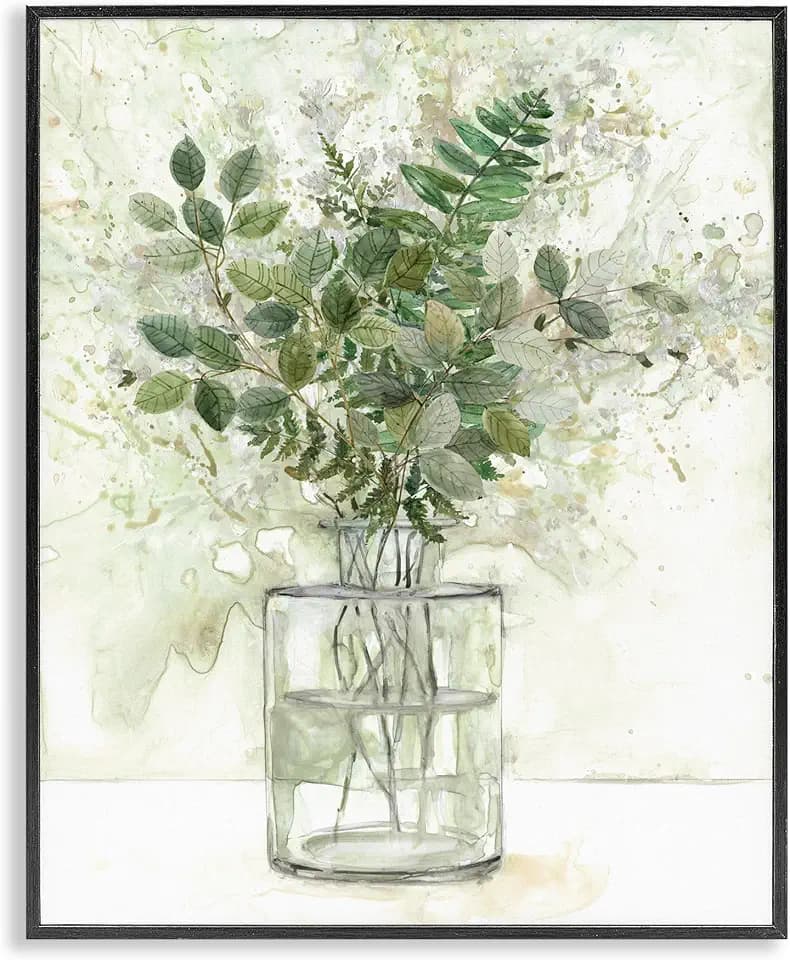 Herb Plant Arrangement Vase, 24 x 30 Inch Framed Giclée Print