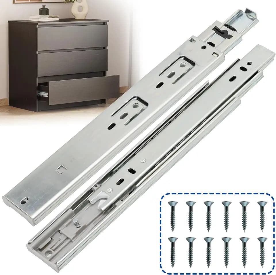 10 Inch Soft Close Drawer Slides 10 Pairs (20pcs) Side Mount Rails- Heavy Duty Full Extension Ball Bearing –Drawer Slide Glides For Cabinet Kitchen, Dresser Runners - Draw slides Sliders 100LB