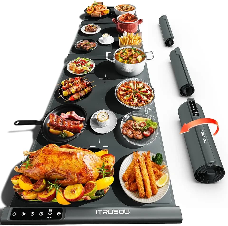 iTRUSOU Expandable Food Warming Mat – 54"x16" Custom Sizes Warming Mat