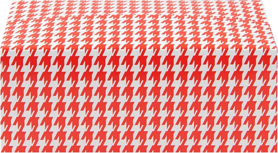 Restaurantware Paper Takeout Box 100 Count 47 Oz Rectangular Spill-Resistant Container Greaseproof Recyclable Lunch Box Houndstooth Pattern Red