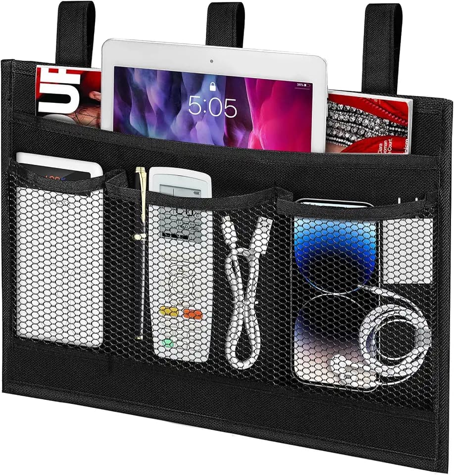 Bedside Caddy Storage Organizer, Hanging Storage Bag Pocket