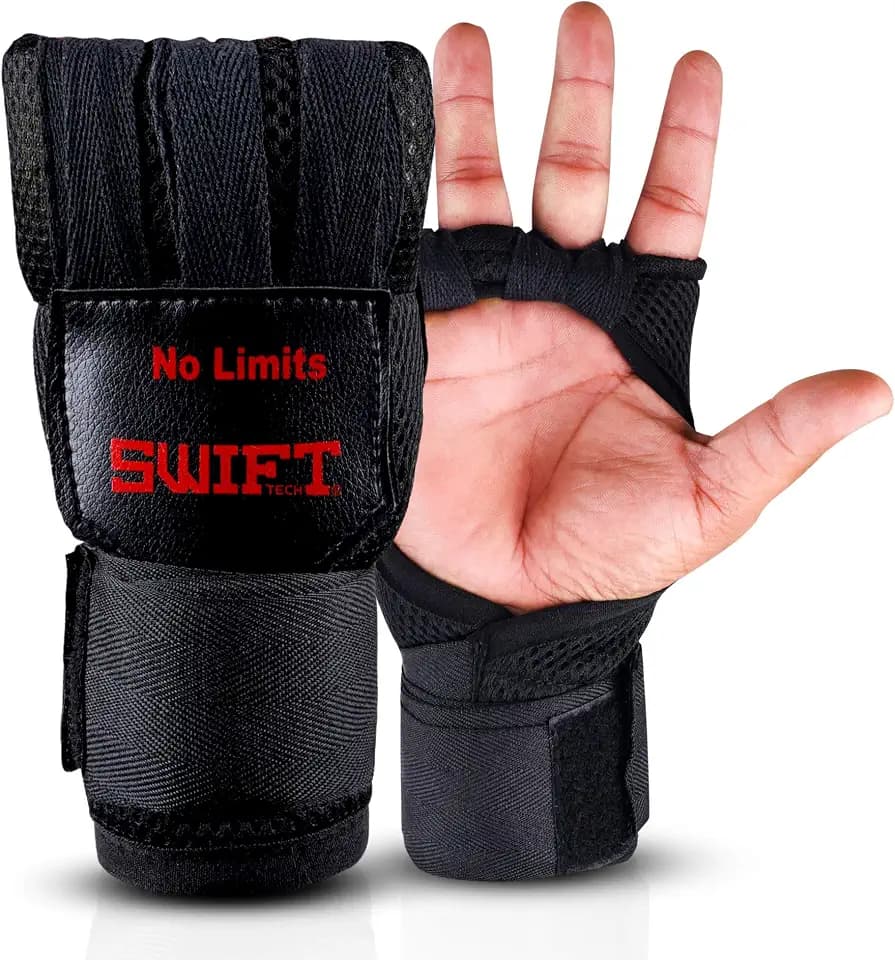 SwiftTechSports Pro Gel Hand Wraps Inner Gloves for Men and Women – 100cm Wrist Straps with Padded fist Protection. Muay Thai, MMA, Kickboxing, Boxing, and All Combat Sports