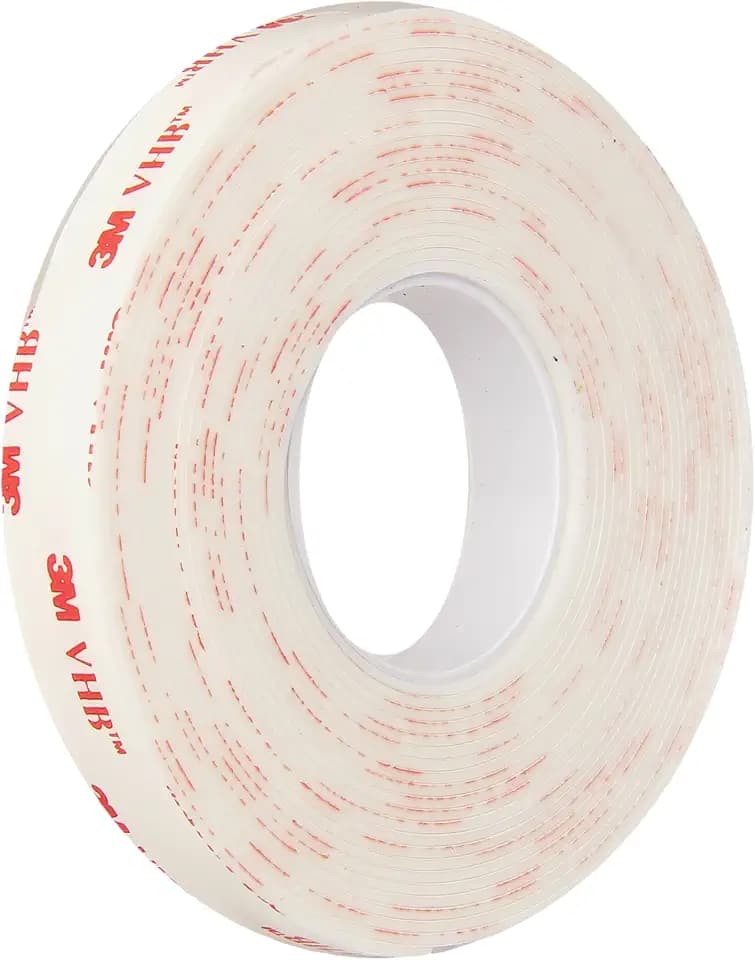 3M - 1/2-5-4950 VHB 4950 Heavy Duty Mounting Tape - 0.5 in. x 15 ft. Permanent Bonding Tape Roll with Acrylic Foam Core. Tapes and Adhesives