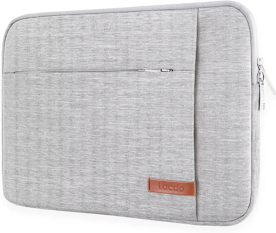 Lacdo Laptoptasche Schutzhülle für 13 Zoll Microsoft Neu Surface Pro 11th Copilot+PC, Surface Pro 10/9/8/X/7/6/5, 12.4 Zoll Microsoft Surface Laptop Go 3/2/1 Computer Bag, Grau