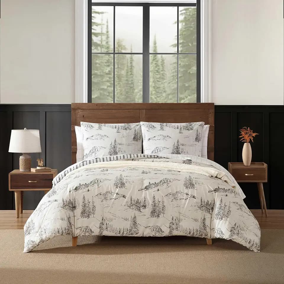 Eddie Bauer - Twin Size Duvet Cover Set with Sham