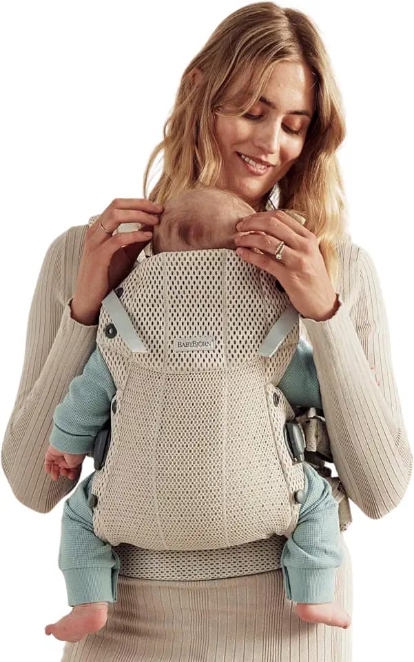 BabyBjörn Baby Carrier Harmony, Cream, 3D Mesh, 3-in-1 Ergonomic Baby Carrier; Newborn, Facing-in, Outward-Facing, and Back Carrying Positions Supported (7-40 lbs), Newborn to Toddler
