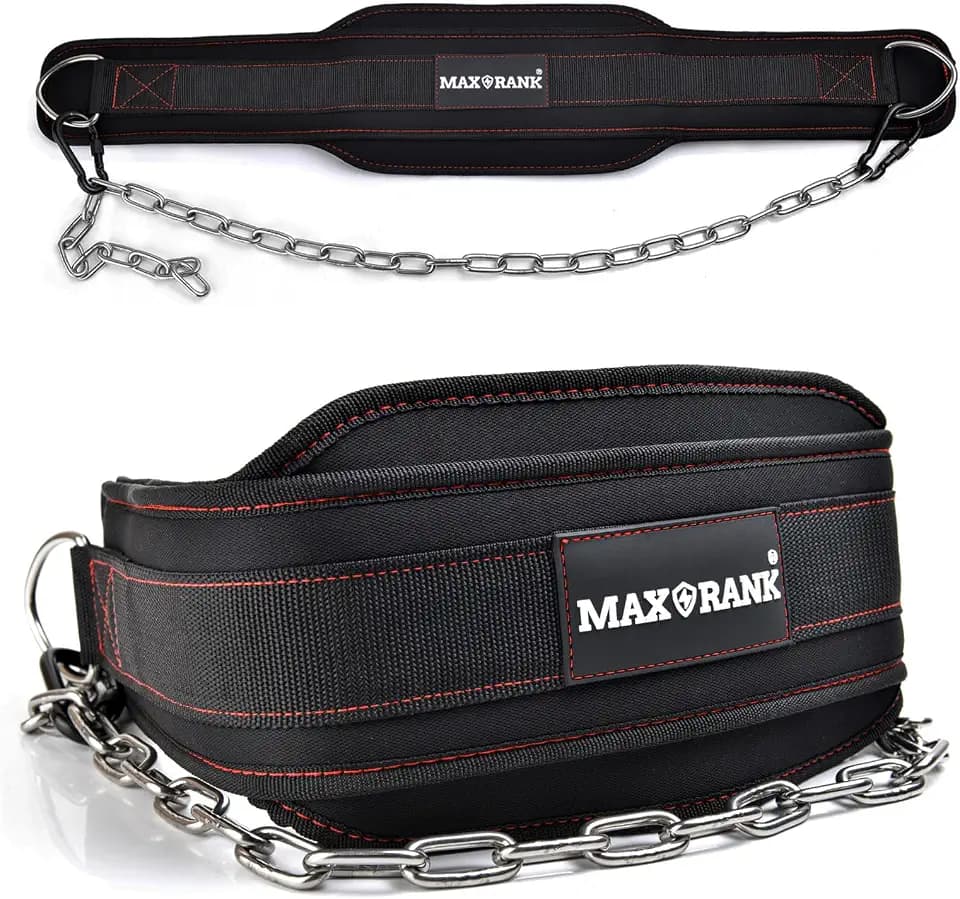 Dip Belt With 37" Chain for Weightlifting, 550LBS for Dips & Pullup