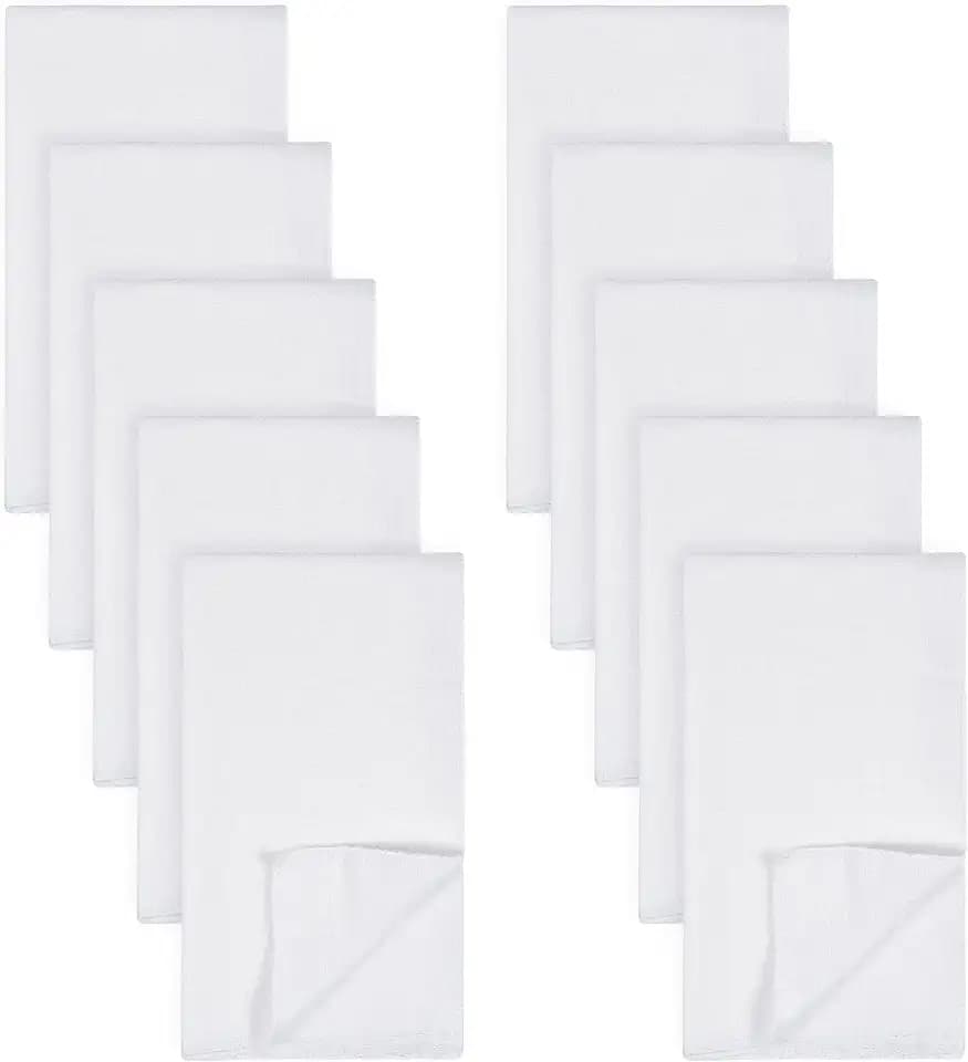 Gerber Unisex Baby Boys Girls Birdseye Flatfold Cloth Diapers Multipack White 10 Pack