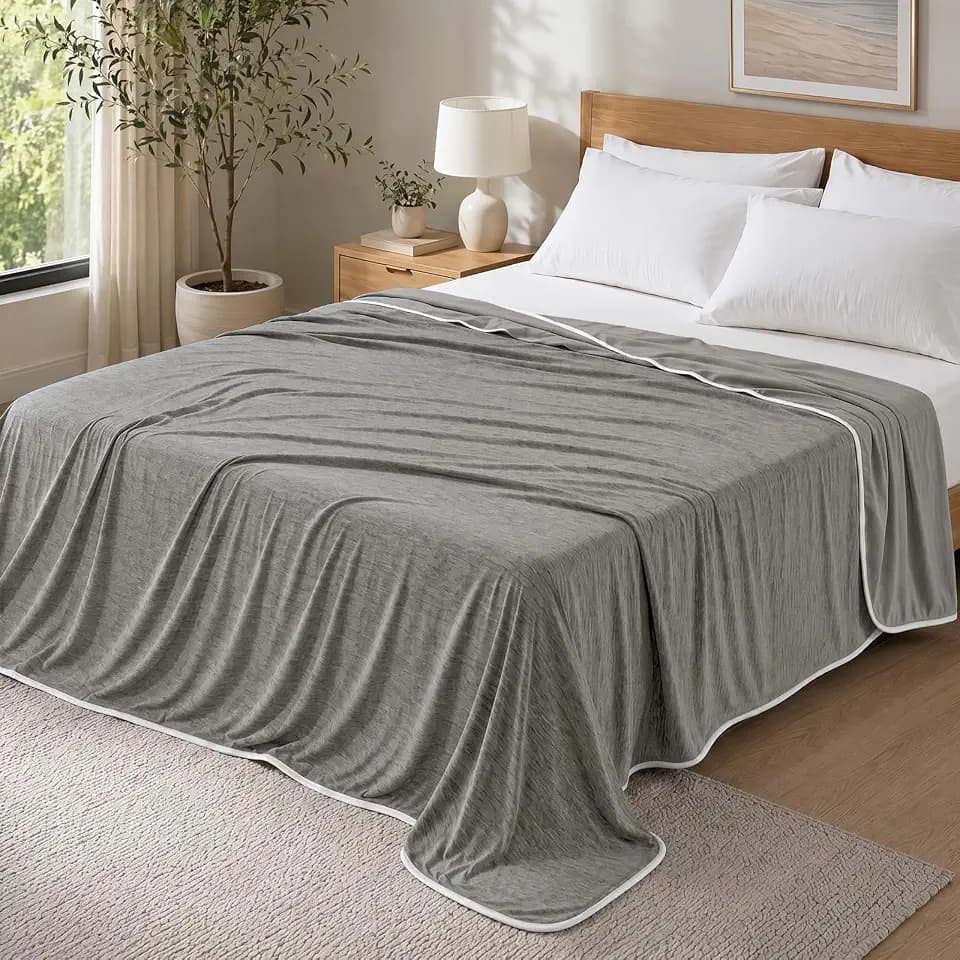 PHF Cooling Blanket King Size 108"x90", Charcoal Grey