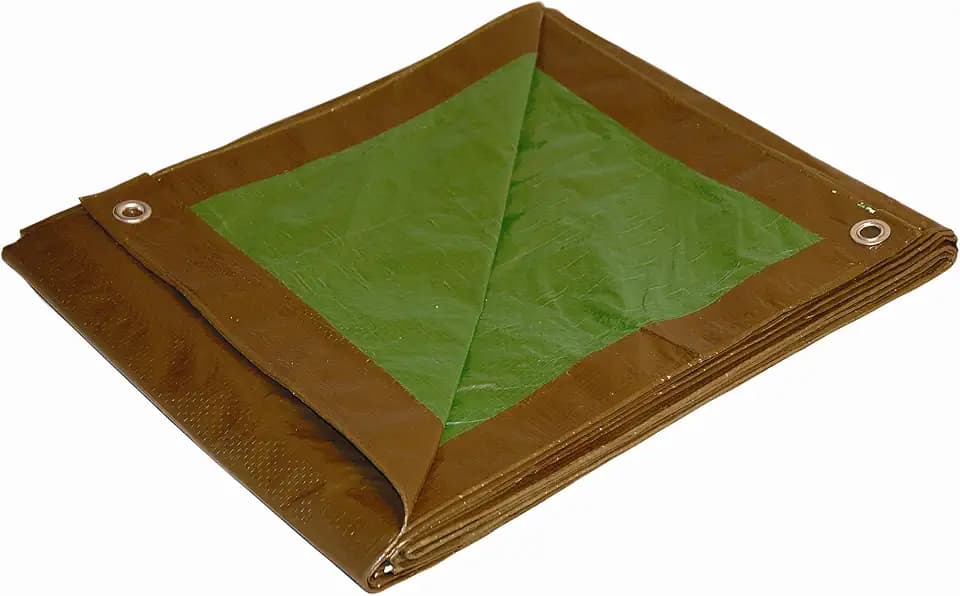 Dry Top 11014 Medium Duty Tarp, 10x14 Feet, Brown/Green