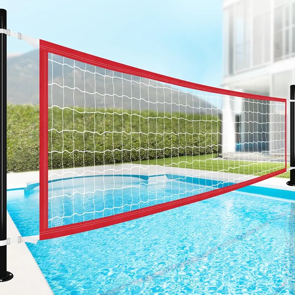 15ft UV Resist Pool Volleyball Net Only with Metal Buckle, 31ft Max Width
