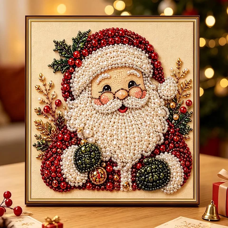Doetcelor Christmas Diamond Art Kit, DIY Santa Pearl Art for Adults