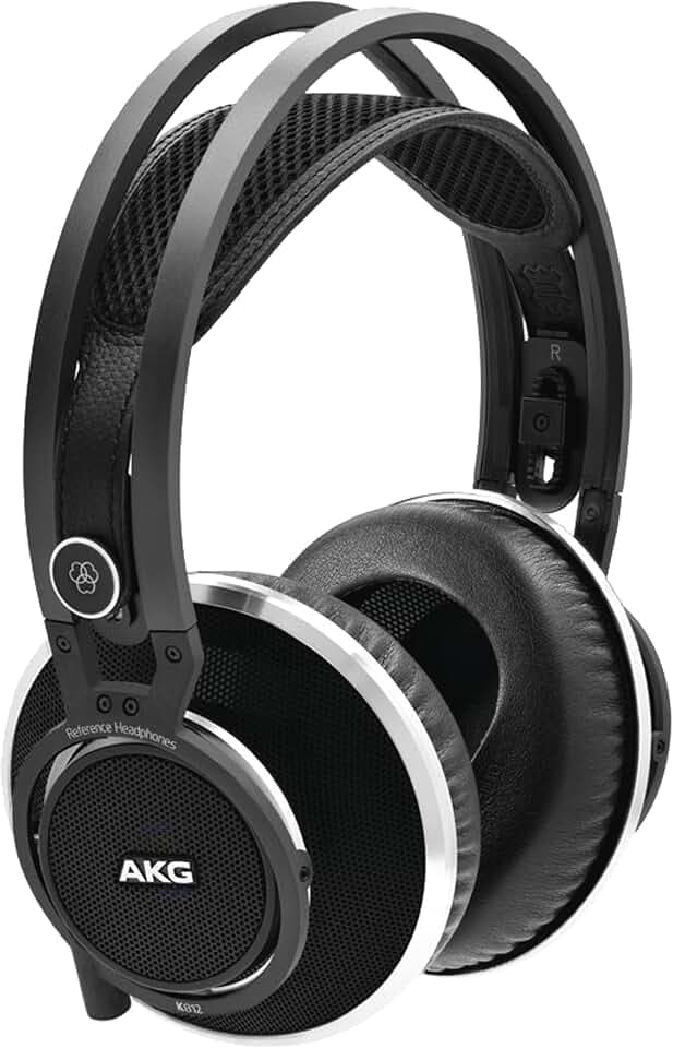 AKG K812PRO Überlegener, offener Referenzkopfhörer, ultraleichte, zweilagige Schwingspule, 53-mm-Schallwandler, professionelle Leistung - Schwarz