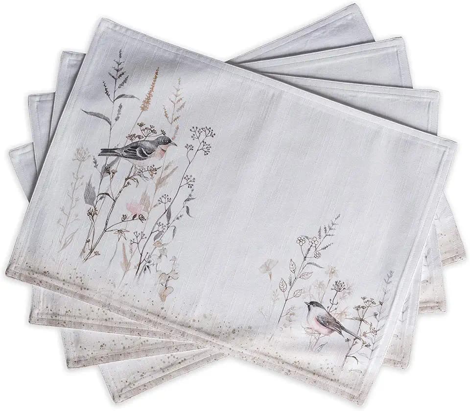 Maison d' Hermine Placemats Set of 4 Reusable 100% Cotton (13"x19")
