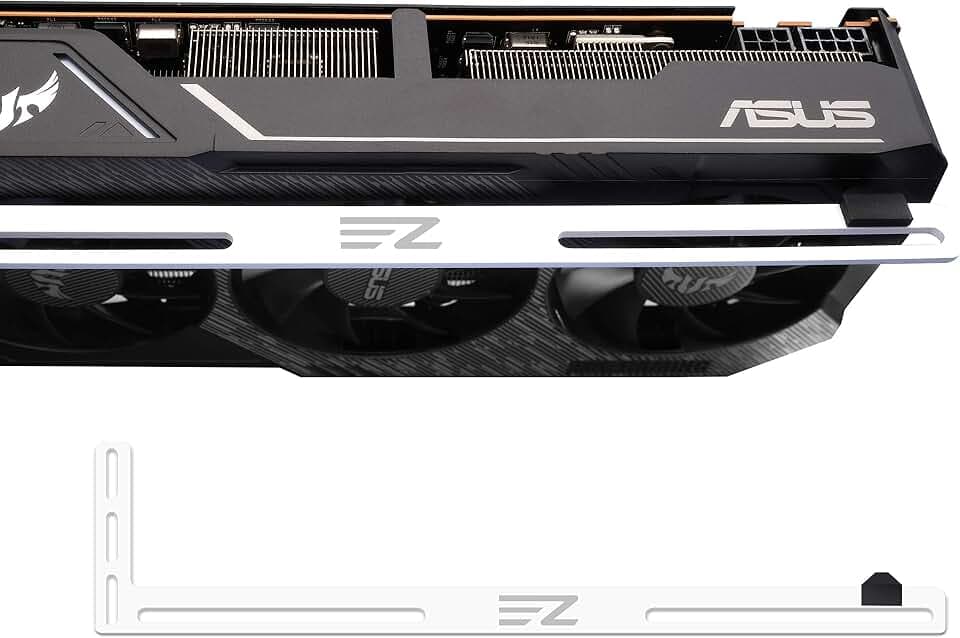 EZDIY-FAB Grafikkartenhalterung Mitarbeiter. EIN Grafikkartenhalter, GPU VGA-Klammer, für Benutzerdefinierte Desktop PC Gaming. EIN GPU Standgehäuse mod- 3mm Aluminium Weiß