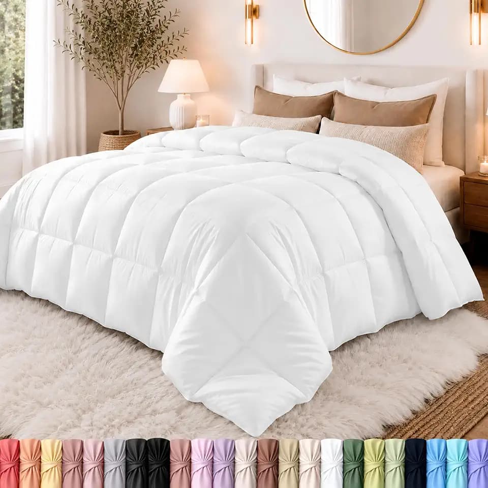 Utopia Bedding Duvet Insert, Comforters Queen Size 88 x 88 Inches, White