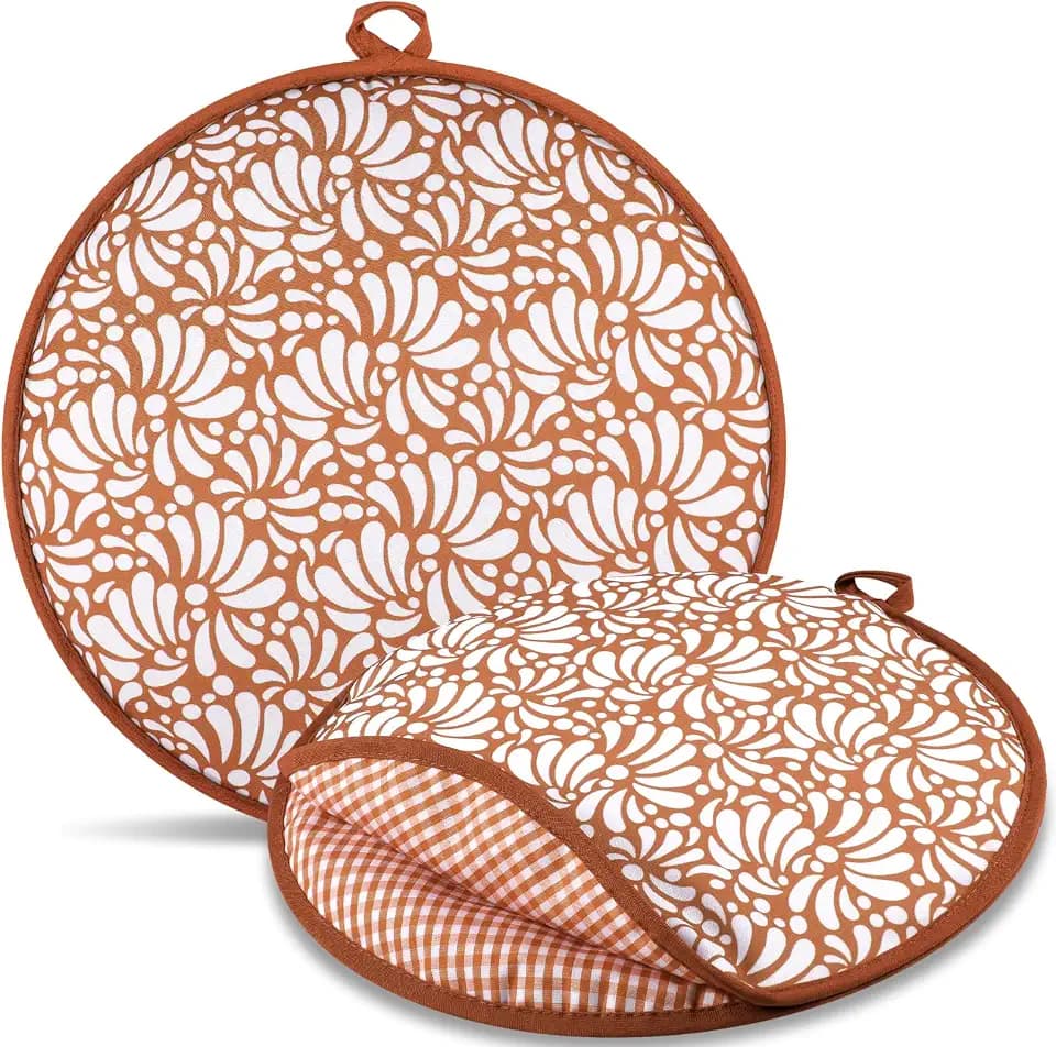 Honeydak 2 Pcs 12 Inch Tortilla Warmer Pouch,Terracotta
