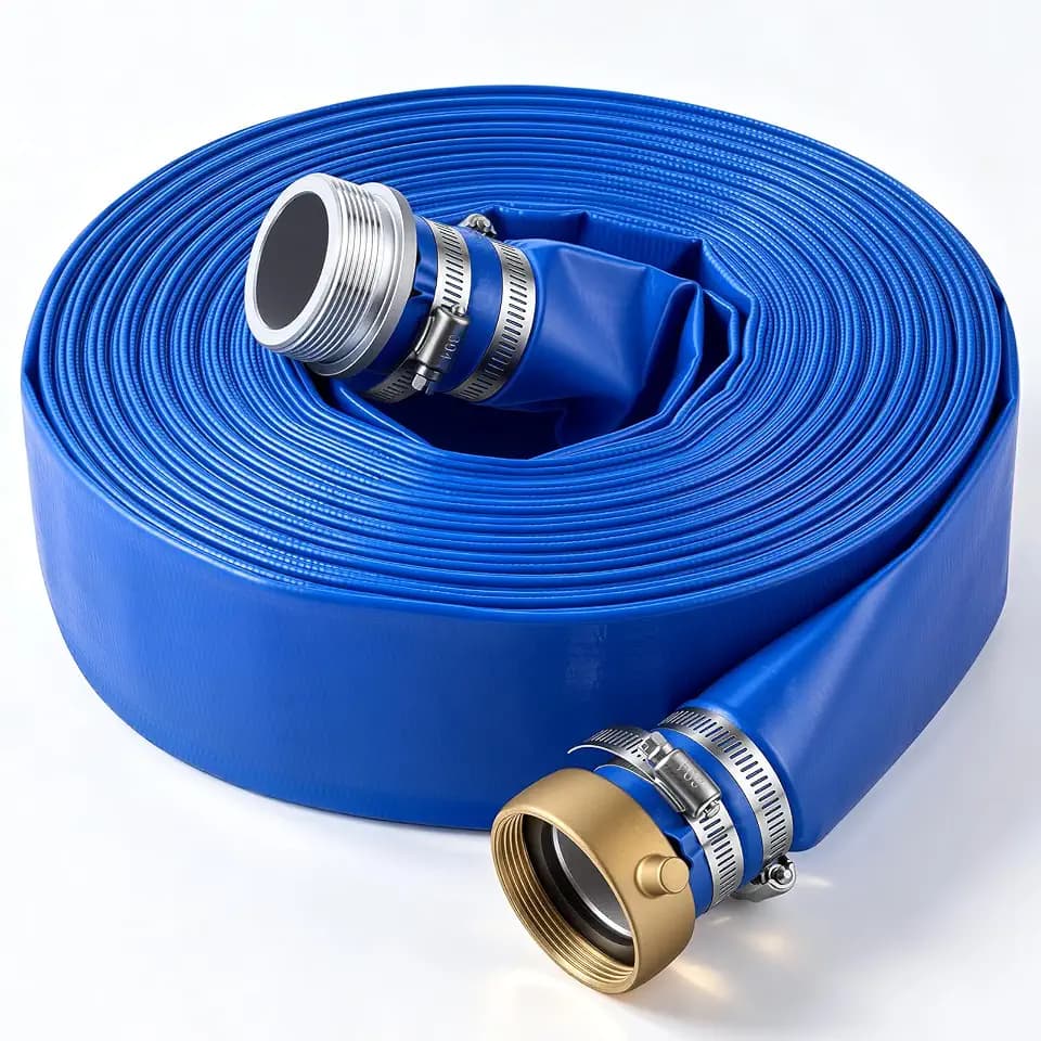 VEVOR Discharge Hose 2" x 100 ft PVC Lay Flat Backwash Water Pump Hose
