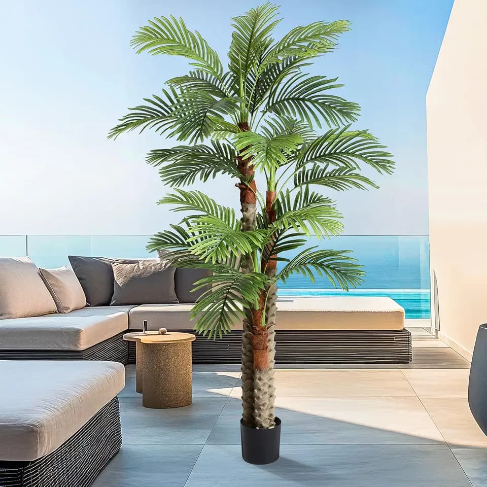 Giegxin 1 Pack 7ft Artificial Palm Tree, Faux Tropical Phoenix Tree