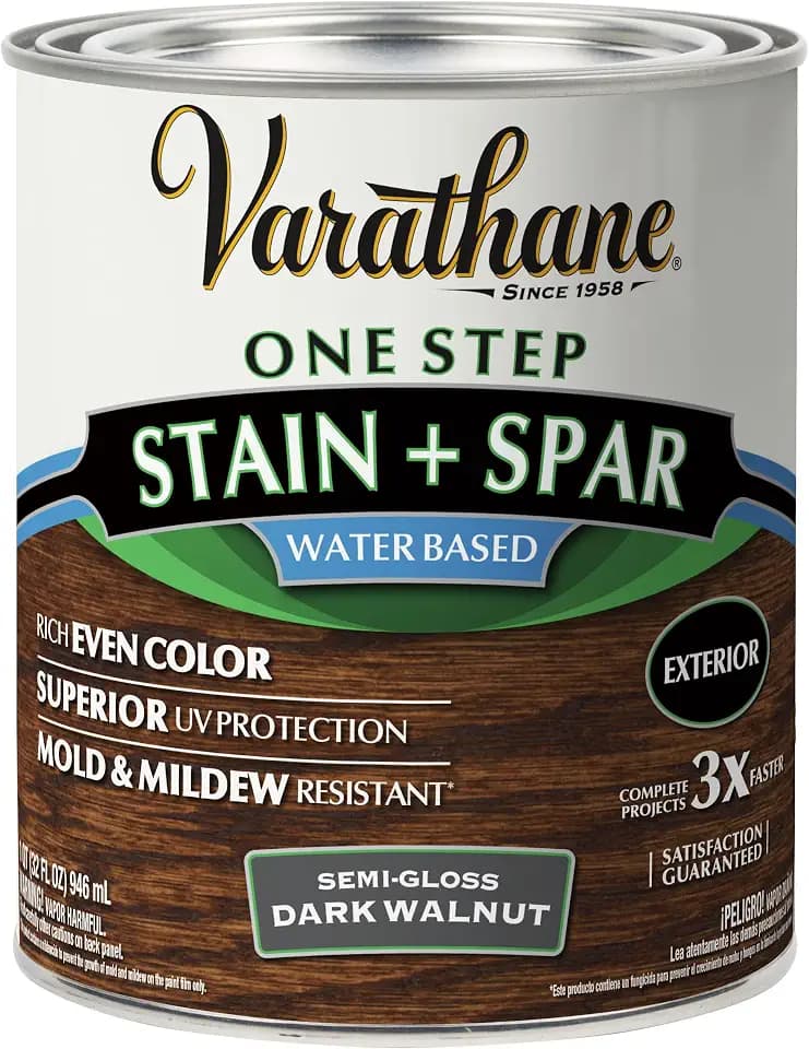 Varathane One Step Stain & Spar Semi-Gloss Dark Walnut Wood Finish