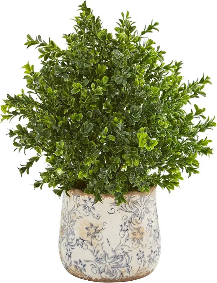 Nearly Natural 18in. Sweet Grass Artificial Plant in Floral Vase (Indoor/Outdoor)